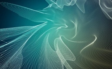 Çokgen alanı düşük Poli koyu arka plan, 3d render