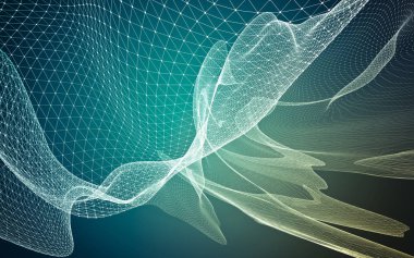 Çokgen alanı düşük Poli koyu arka plan, 3d render