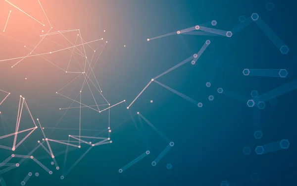 Çokgen alanı düşük Poli koyu arka plan, 3d render