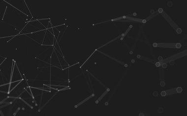 Çokgen alanı düşük Poli koyu arka plan, 3d render