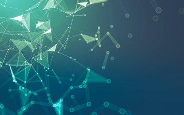 Çokgen alanı düşük Poli koyu arka plan, 3d render