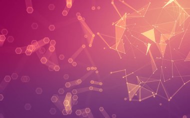 Çokgen alanı düşük Poli koyu arka plan, 3d render