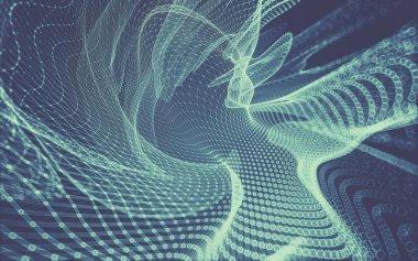 Çokgen alanı düşük Poli koyu arka plan, 3d render