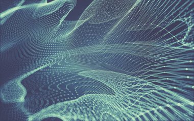 Çokgen alanı düşük Poli koyu arka plan, 3d render