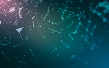 Çokgen alanı düşük Poli koyu arka plan, 3d render