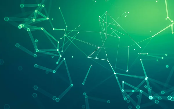 Çokgen alanı düşük Poli koyu arka plan, 3d render