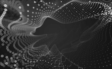 Çokgen alanı düşük Poli koyu arka plan, 3d render