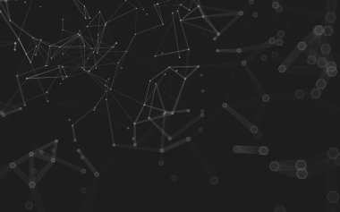 Çokgen alanı düşük Poli koyu arka plan, 3d render