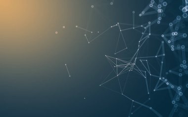 Çokgen alanı düşük Poli koyu arka plan, 3d render