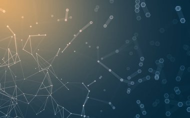 Çokgen alanı düşük Poli koyu arka plan, 3d render