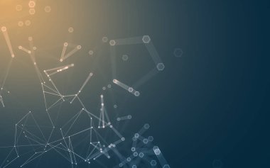 Çokgen alanı düşük Poli koyu arka plan, 3d render