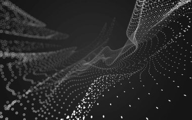 Çokgen alanı düşük Poli koyu arka plan, 3d render