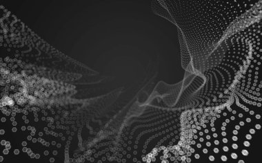 Çokgen alanı düşük Poli koyu arka plan, 3d render