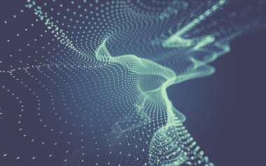 Çokgen alanı düşük Poli koyu arka plan, 3d render