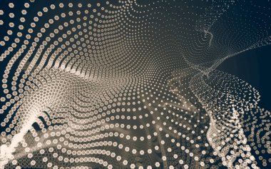 Çokgen alanı düşük Poli koyu arka plan, 3d render