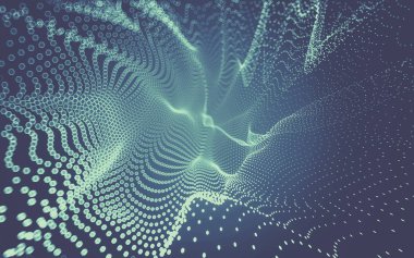 Çokgen alanı düşük Poli koyu arka plan, 3d render