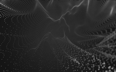 Çokgen alanı düşük Poli koyu arka plan, 3d render