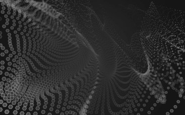 Çokgen alanı düşük Poli koyu arka plan, 3d render