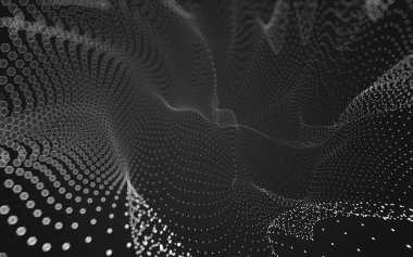 Çokgen alanı düşük Poli koyu arka plan, 3d render