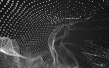 Çokgen alanı düşük Poli koyu arka plan, 3d render