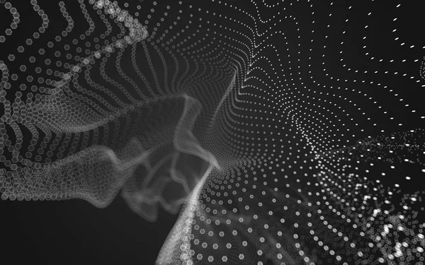 Çokgen alanı düşük Poli koyu arka plan, 3d render