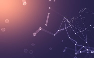 Çokgen alanı düşük Poli koyu arka plan, 3d render