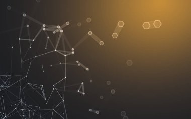 Çokgen alanı düşük Poli koyu arka plan, 3d render