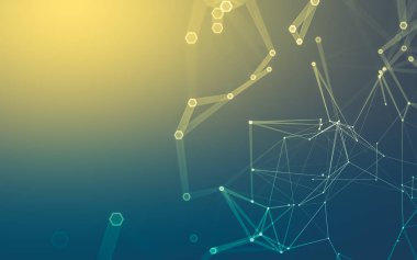 Çokgen alanı düşük Poli koyu arka plan, 3d render