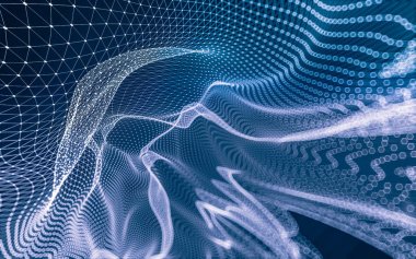 Çokgen alanı düşük Poli koyu arka plan, 3d render