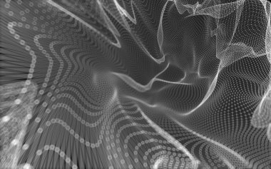 Çokgen alanı düşük Poli koyu arka plan, 3d render