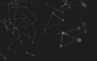 Çokgen alanı düşük Poli koyu arka plan, 3d render