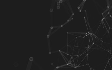 Çokgen alanı düşük Poli koyu arka plan, 3d render