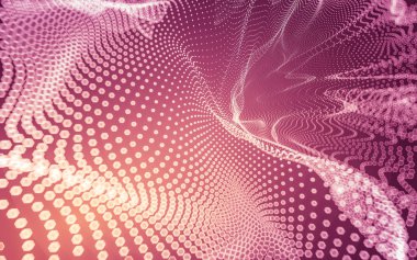 Çokgen alanı düşük Poli koyu arka plan, 3d render