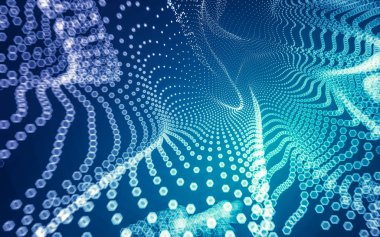 Çokgen alanı düşük Poli koyu arka plan, 3d render