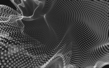 Çokgen alanı düşük Poli koyu arka plan, 3d render