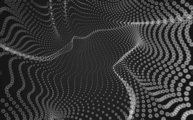 Çokgen alanı düşük Poli koyu arka plan, 3d render