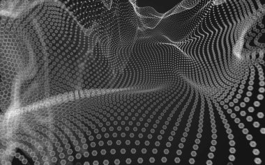 Çokgen alanı düşük Poli koyu arka plan, 3d render