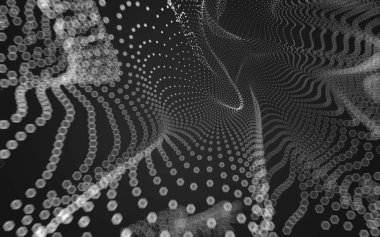 Çokgen alanı düşük Poli koyu arka plan, 3d render