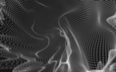 Çokgen alanı düşük Poli koyu arka plan, 3d render