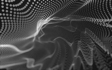 Çokgen alanı düşük Poli koyu arka plan, 3d render