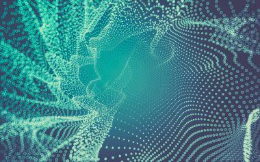 Çokgen alanı düşük Poli koyu arka plan, 3d render