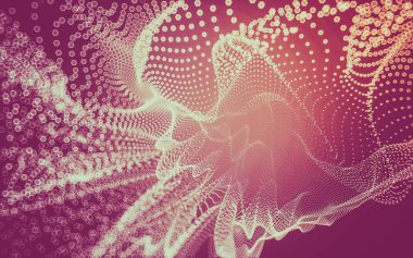 Çokgen alanı düşük Poli koyu arka plan, 3d render