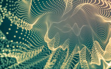 Çokgen alanı düşük Poli koyu arka plan, 3d render