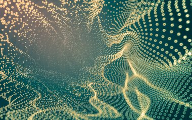 Çokgen alanı düşük Poli koyu arka plan, 3d render