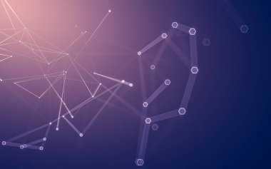 Çokgen alanı düşük Poli koyu arka plan, 3d render