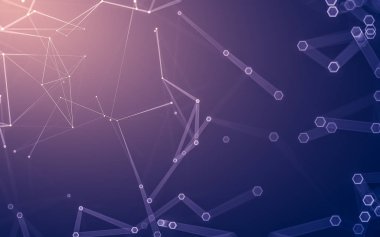 Çokgen alanı düşük Poli koyu arka plan, 3d render