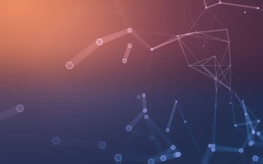 Çokgen alanı düşük Poli koyu arka plan, 3d render