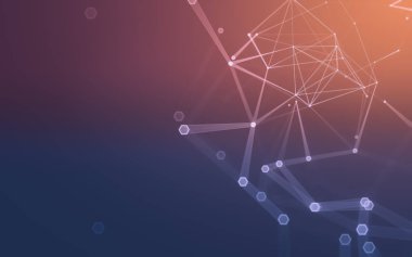 Çokgen alanı düşük Poli koyu arka plan, 3d render