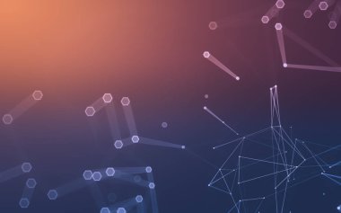 Çokgen alanı düşük Poli koyu arka plan, 3d render