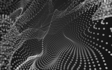 Çokgen alanı düşük Poli koyu arka plan, 3d render